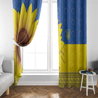 Ukraine National Flag Day Window Curtain 23 August with Sunflower