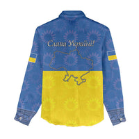 Ukraine National Flag Day Women Casual Shirt 23 August with Sunflower