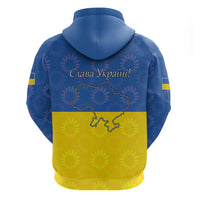 Ukraine National Flag Day Zip Hoodie 23 August with Sunflower