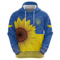Ukraine National Flag Day Zip Hoodie 23 August with Sunflower