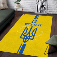 Custom Ukraine Football Area Rug Yellow Style