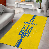 Custom Ukraine Football Area Rug Yellow Style