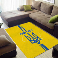 Custom Ukraine Football Area Rug Yellow Style