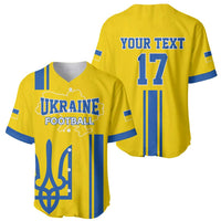Custom Ukraine Football Baseball Jersey Yellow Style