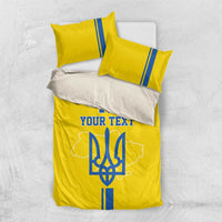 Custom Ukraine Football Bedding Set Yellow Style