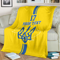 Custom Ukraine Football Blanket Yellow Style