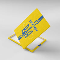 Custom Ukraine Football Canvas Wall Art Yellow Style