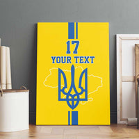 Custom Ukraine Football Canvas Wall Art Yellow Style