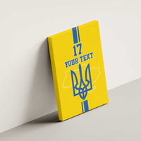 Custom Ukraine Football Canvas Wall Art Yellow Style