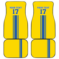 Custom Ukraine Football Car Mats Yellow Style