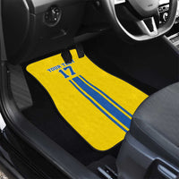 Custom Ukraine Football Car Mats Yellow Style