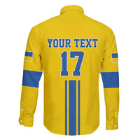 Custom Ukraine Football Family Matching Mermaid Dress and Hawaiian Shirt Yellow Style