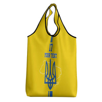 Custom Ukraine Football Grocery Bag Yellow Style