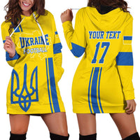 Custom Ukraine Football Hoodie Dress Yellow Style