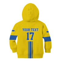 Custom Ukraine Football Kid Hoodie Yellow Style