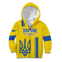 Custom Ukraine Football Kid Hoodie Yellow Style