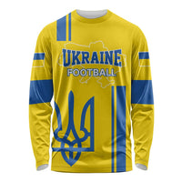 Custom Ukraine Football Long Sleeve Shirt Yellow Style