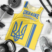 Custom Ukraine Football Men Tank Top Yellow Style
