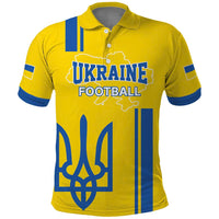 Custom Ukraine Football Polo Shirt Yellow Style
