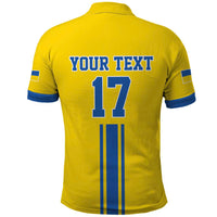 Custom Ukraine Football Polo Shirt Yellow Style
