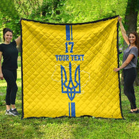 Custom Ukraine Football Quilt Yellow Style