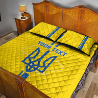 Custom Ukraine Football Quilt Bed Set Yellow Style