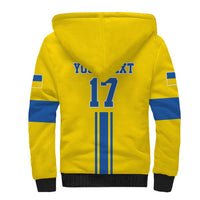 Custom Ukraine Football Sherpa Hoodie Yellow Style