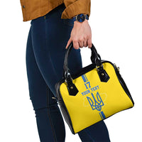 Custom Ukraine Football Shoulder Handbag Yellow Style