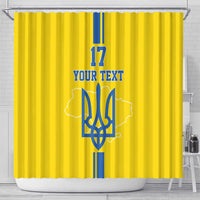 Custom Ukraine Football Shower Curtain Yellow Style