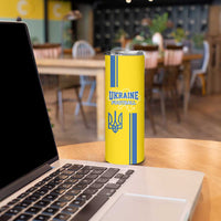 Custom Ukraine Football Skinny Tumbler Yellow Style