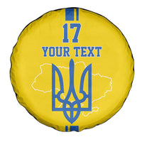 Custom Ukraine Football Spare Tire Cover Yellow Style
