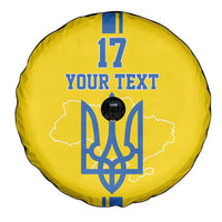 Custom Ukraine Football Spare Tire Cover Yellow Style