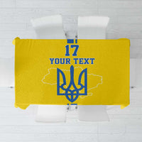 Custom Ukraine Football Tablecloth Yellow Style