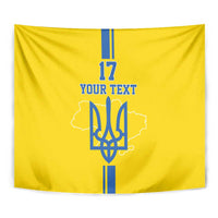 Custom Ukraine Football Tapestry Yellow Style
