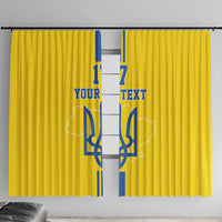 Custom Ukraine Football Window Curtain Yellow Style
