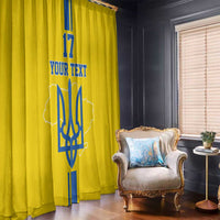 Custom Ukraine Football Window Curtain Yellow Style