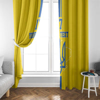 Custom Ukraine Football Window Curtain Yellow Style