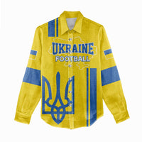 Custom Ukraine Football Women Casual Shirt Yellow Style