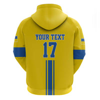 Custom Ukraine Football Zip Hoodie Yellow Style