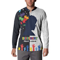 Personalized World Autism Awareness Day Button Sweatshirt 2th April