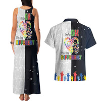 Personalized World Autism Awareness Day Couples Matching Tank Maxi Dress and Hawaiian Shirt 2th April