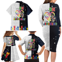 Personalized World Autism Awareness Day Family Matching Long Sleeve Bodycon Dress and Hawaiian Shirt 2th April