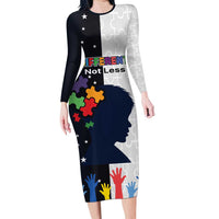 Personalized World Autism Awareness Day Family Matching Long Sleeve Bodycon Dress and Hawaiian Shirt 2th April