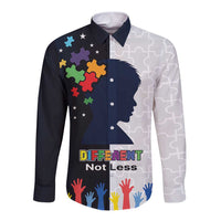 Personalized World Autism Awareness Day Long Sleeve Button Shirt 2th April