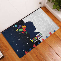 Personalized World Autism Awareness Day Rubber Doormat 2th April