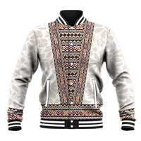 Danmark Traditional Patern with Daisy Baseball Jacket Danish Patern Simple Style