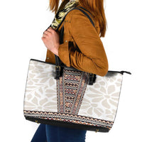 Danmark Traditional Patern with Daisy Leather Tote Bag Danish Patern Simple Style