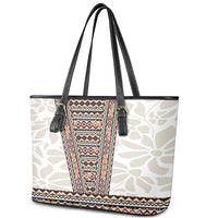 Danmark Traditional Patern with Daisy Leather Tote Bag Danish Patern Simple Style