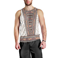 Danmark Traditional Patern with Daisy Men Tank Top Danish Patern Simple Style
