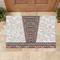 Danmark Traditional Patern with Daisy Rubber Doormat Danish Patern Simple Style